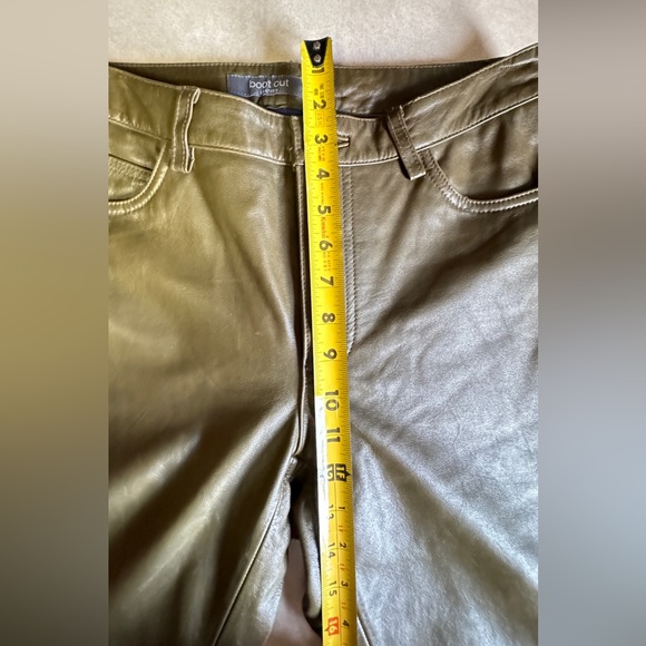 GAP Army Green Leather pants in Boot Cut Size 8 - Picture 8 of 9